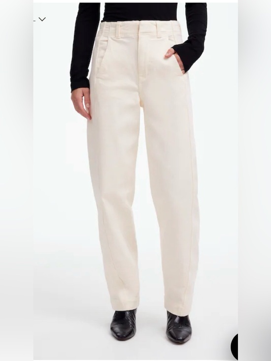 Madewell Pants - Madewell Jeans Womens  Tapered Denim Trousers Vintage Ivory High Rise NWT